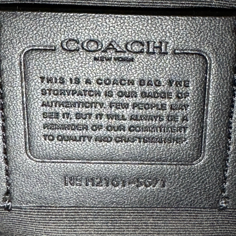Coach Charcoal and Black Patterned Court Backpack In Signature Canvas - Picture 14 of 16